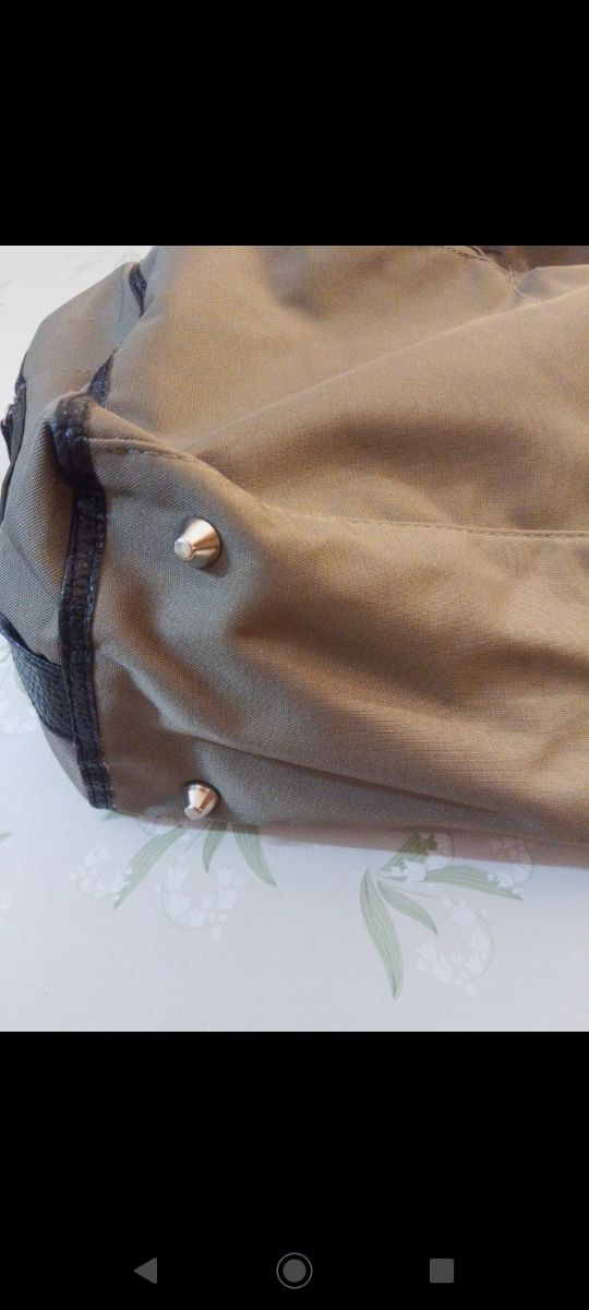 Borsa da viaggio grande, tessuto, verde