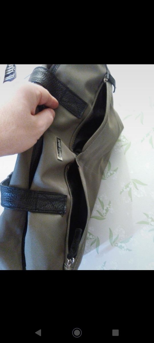 Borsa da viaggio grande, tessuto, verde