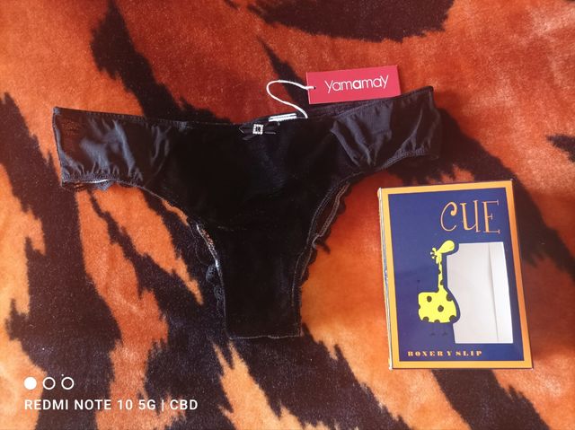 Tanga Braguitas Brasileñas Talla M Negro