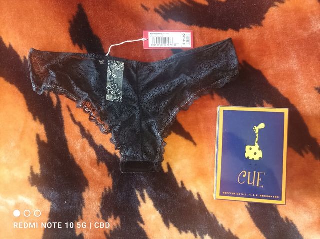 Tanga Braguitas Brasileñas Talla M Negro