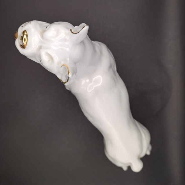 Cane boxer in porcellana vintage