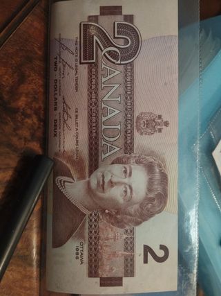 Banconota 2 dollari 1986 