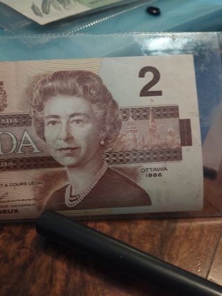 Banconota 2 dollari 1986 