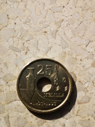 Moneda de 25 Pesetas de 1997,