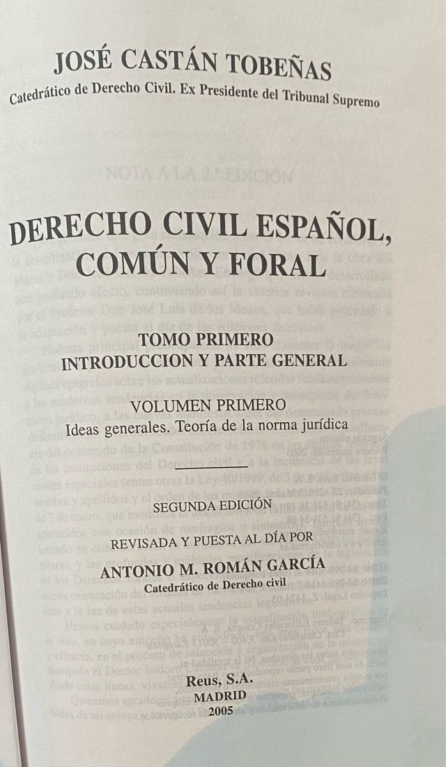 Derecho Civil Español comun y foral