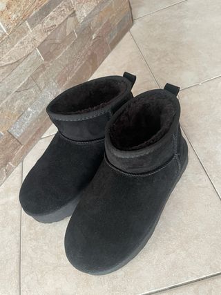 Stivaletti neri in suede Taglia 38