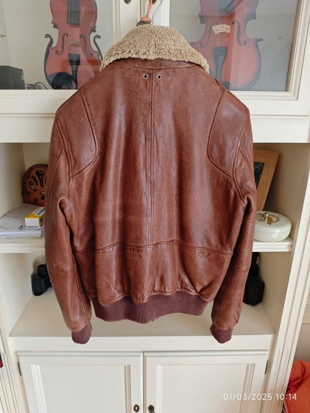 CAZADORA DE CUERO HOMBRE