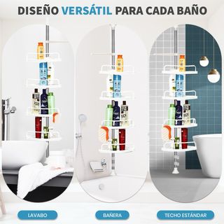 Estantería de baño telescópica esquinera