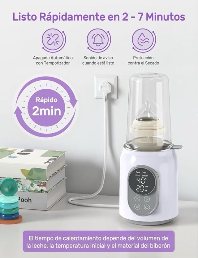 Calienta biberones control inteligente temperatura