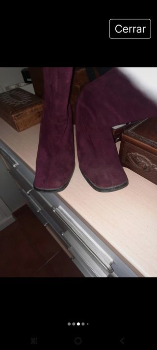 Botas antelina burdeos 37