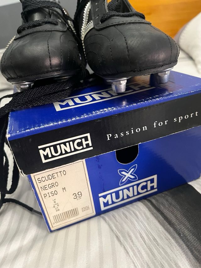 Botas vintage NUEVAS Munich fútbol hierva natural