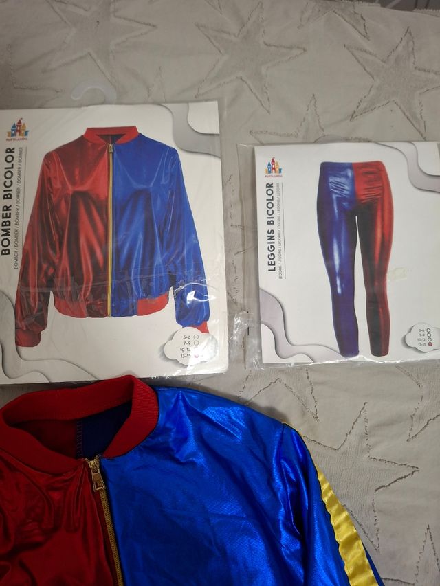 Disfraz bicolor 13-15 unisex Harley Quinn