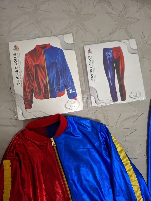 Disfraz bicolor 13-15 unisex Harley Quinn