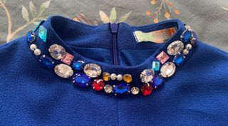 Camisa mujer con cuello de pedreria talla L