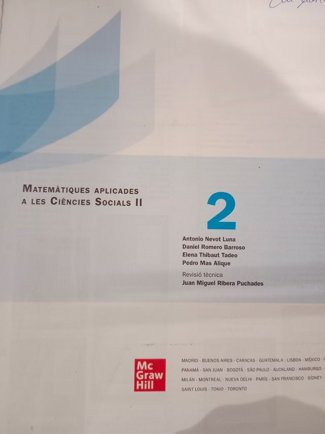 Matematigues aplicades  a les cienies socials ll