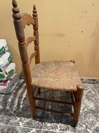 Silla mimbre vintage