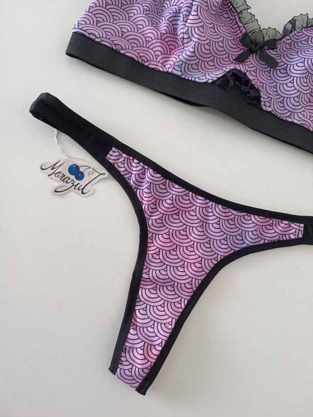 Lencería Kawaii rosa M