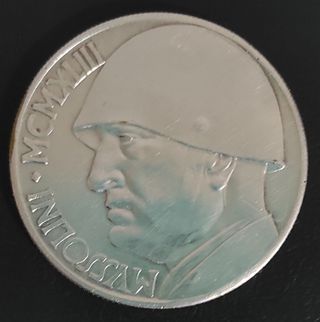 Moneta commemorativa 20 lire 1943 "Mussolini"
