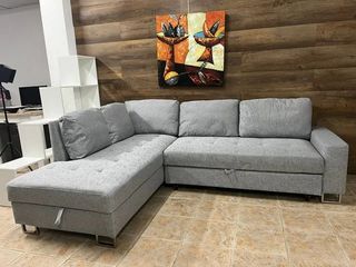 SOFA CAMA CON ALMACENAJE TIPO RINONERA