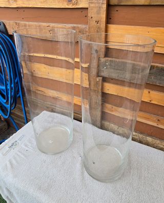 Jarrones grandes de cristal