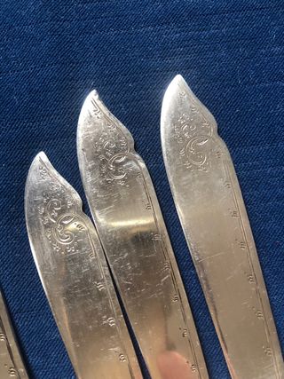 Posate da pesce in argento inglese