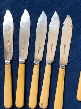 Posate da pesce in argento inglese