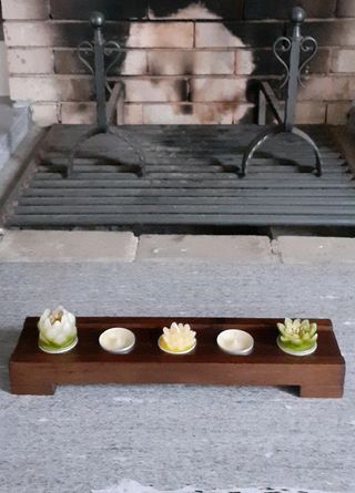 Porta Candele / Tealight in legno massello di noce
