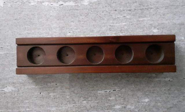 Porta Candele / Tealight in legno massello di noce