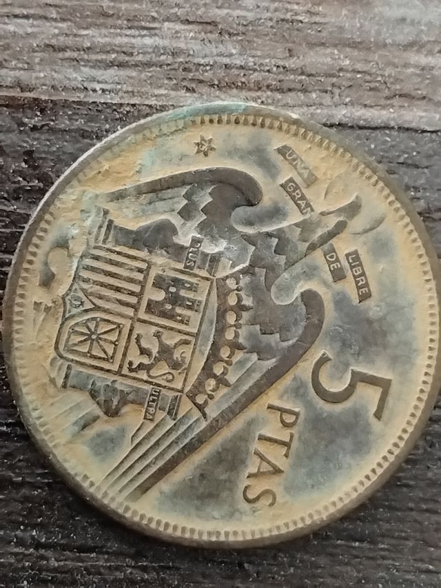 5 pesetas 1957 estrella 75 franco