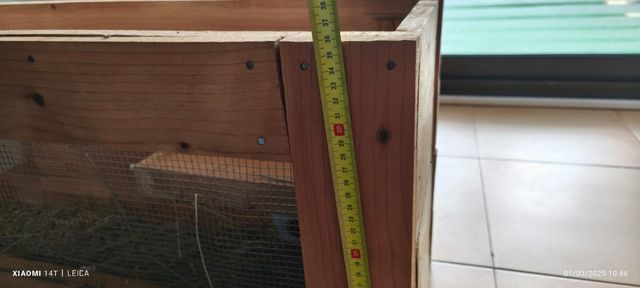 Jaula para roedores de madera de pino