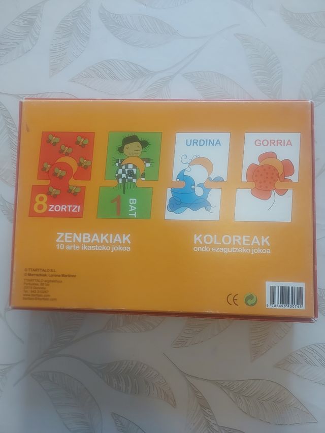 Koloreak eta zenbakiak. Puzzle