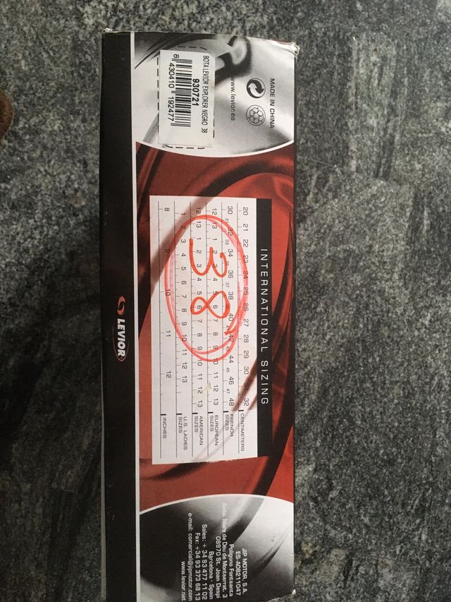 Botas moto Levior talla 38