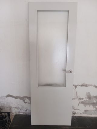 Puerta interior con cristal 