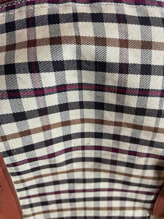 bolsa fin de semana viaje campo cuadros marron