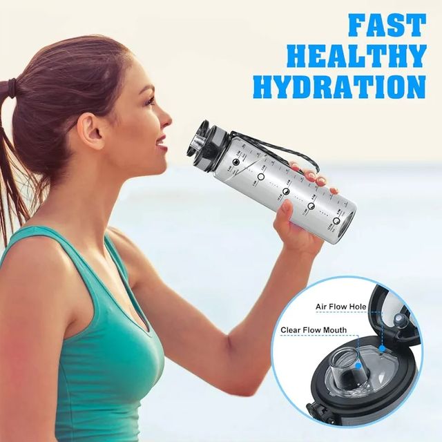 Botella de agua silicona. 1 L. Sin BPA.