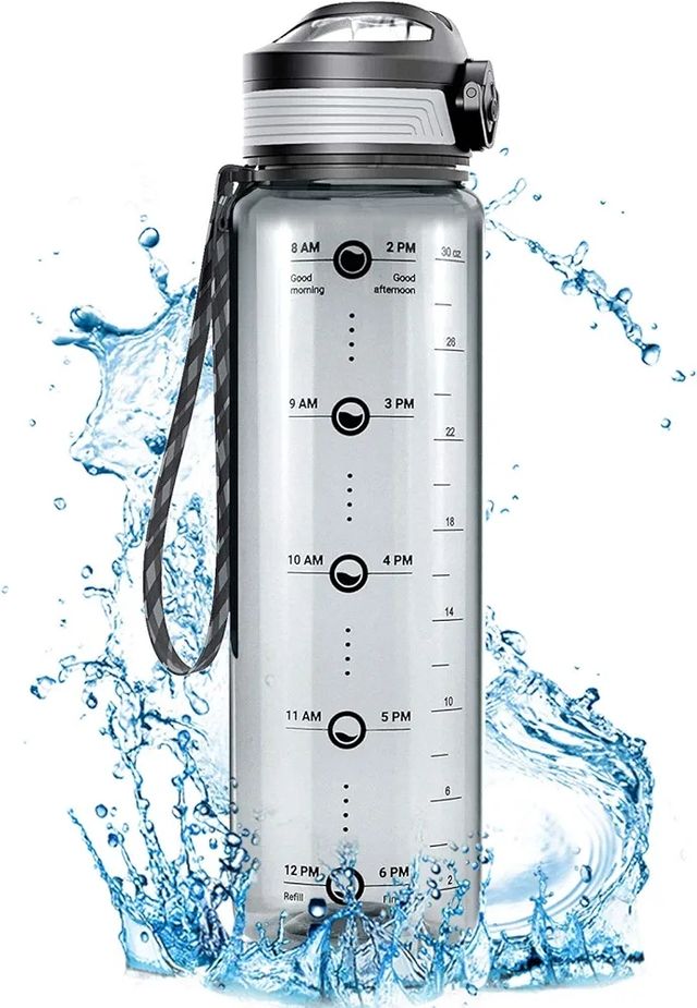 Botella de agua silicona. 1 L. Sin BPA.