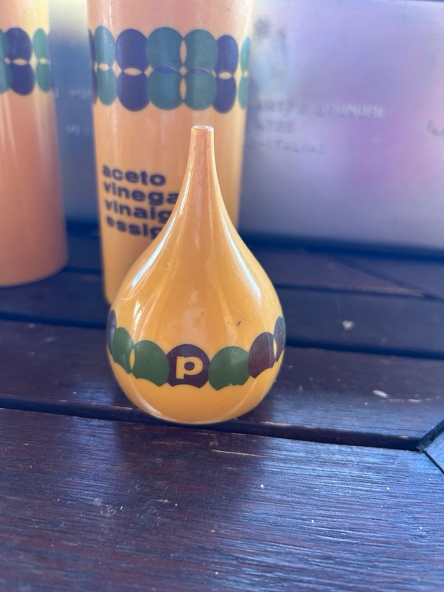 Set anni 70 olio aceto sale e pepe 