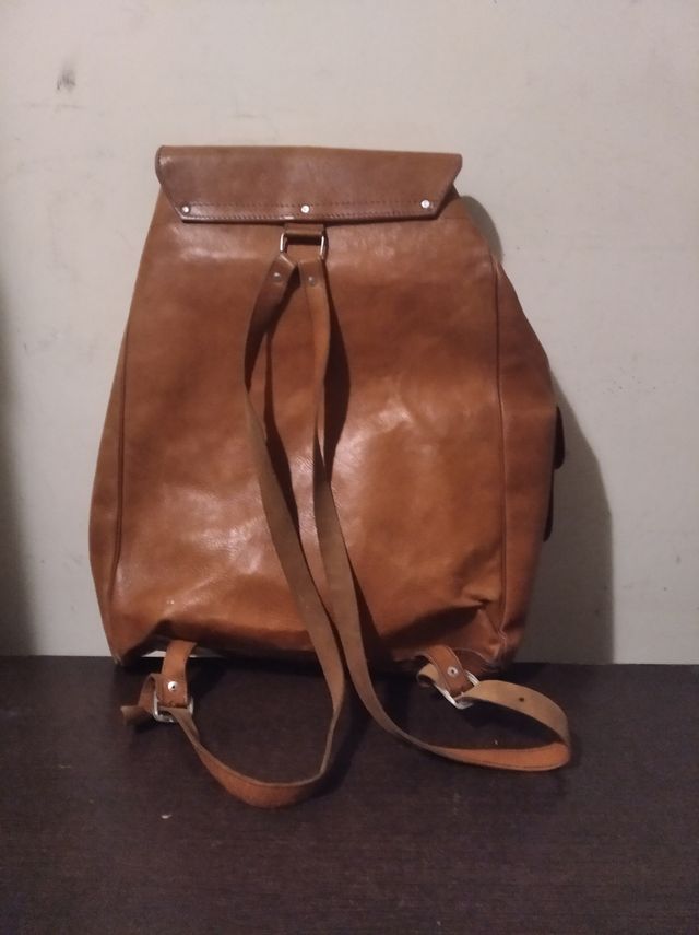 Mochila de piel vintage