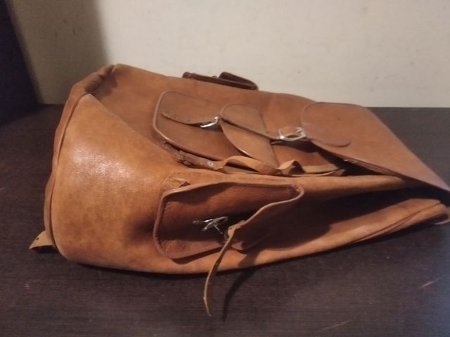 Mochila de piel vintage