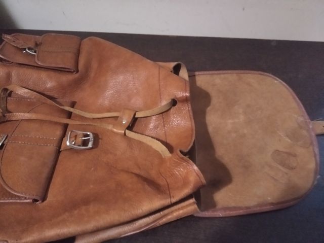 Mochila de piel vintage