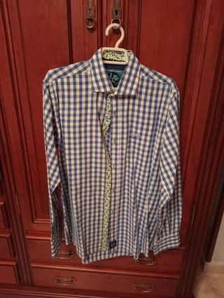 Camisa hombre cuadros la vespita