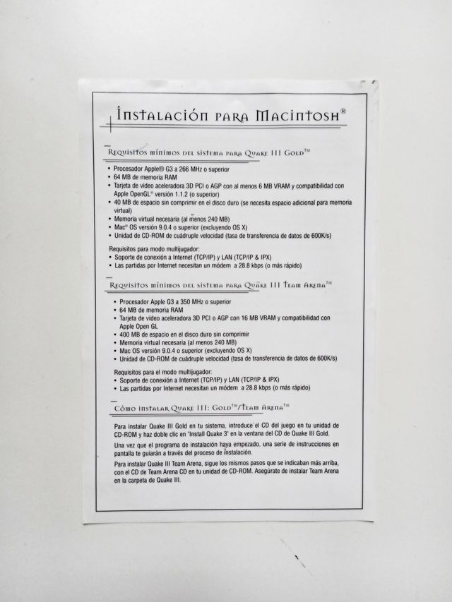 Quake III GoLd pc mac Quake III Quake Team Arena