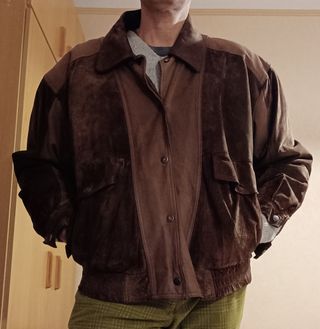 Cazadora de ante marrón