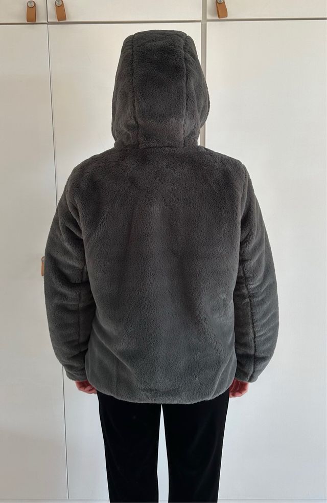 Chaqueta reversible de chica gris