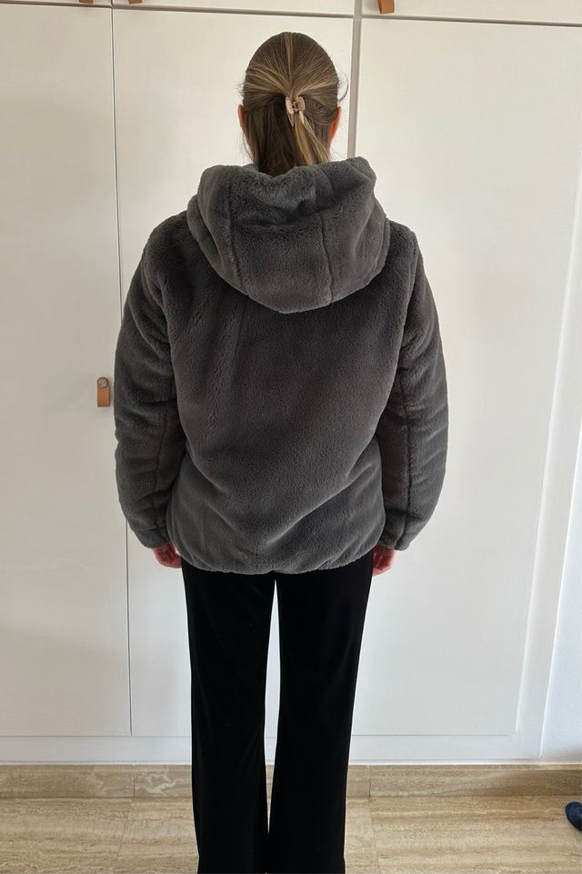 Chaqueta reversible de chica gris