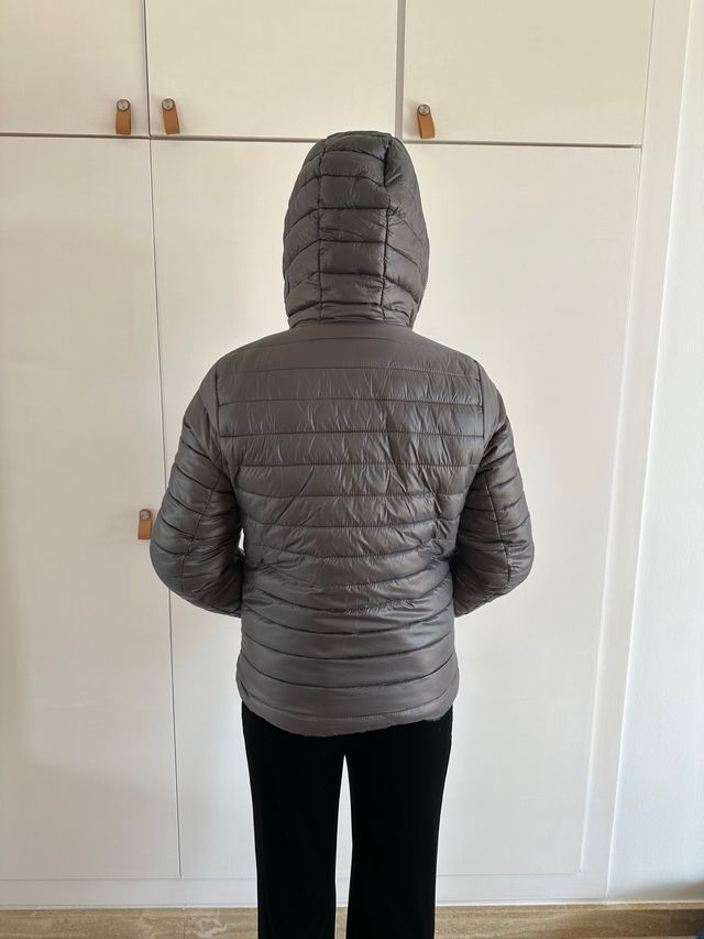 Chaqueta reversible de chica gris