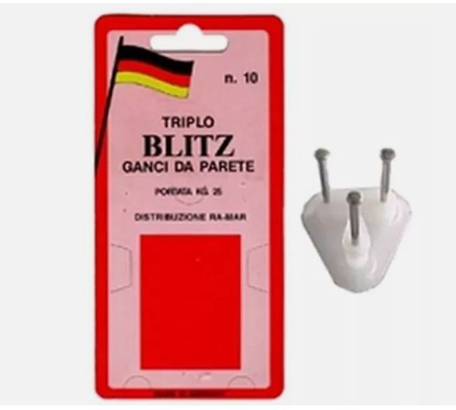CONFEZIONE 30GANCI BLITZ DA PARETE CON TRE PUNTE