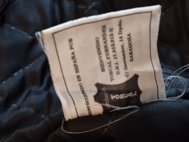 Cazadora cuero " chupa" año 1990.