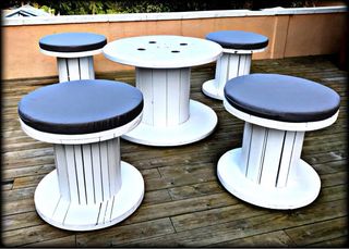 MESAS BOBINAS CARRETE MADERA CABLE CHILLPALET