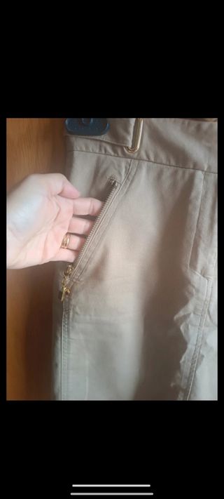 Minifalda vaquera beige CTF